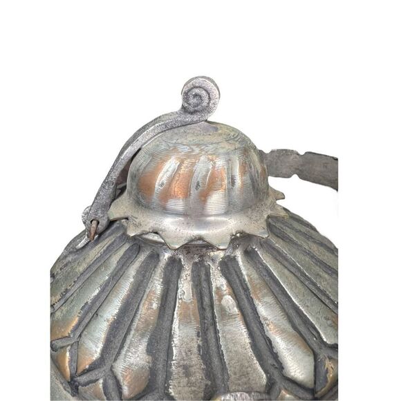 Antique Turkish Ottoman Silver Plated Hammered Tea Kettle - Picture 9 of 9